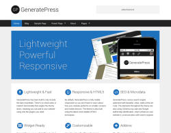 WordPress template GeneratePress