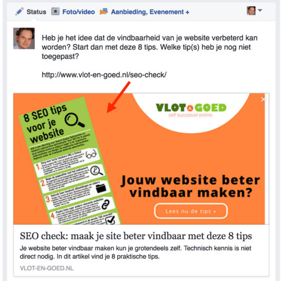 Facebook afbeeldingen WordPress