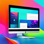 beautiful colourful layout on iMac