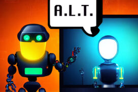 robot spreekt alt tag uit